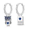 Silver Plated Hoop Earrings Moon Star Dreamcatcher Colored Zircon Fine Earring Jewelry Gift for Women