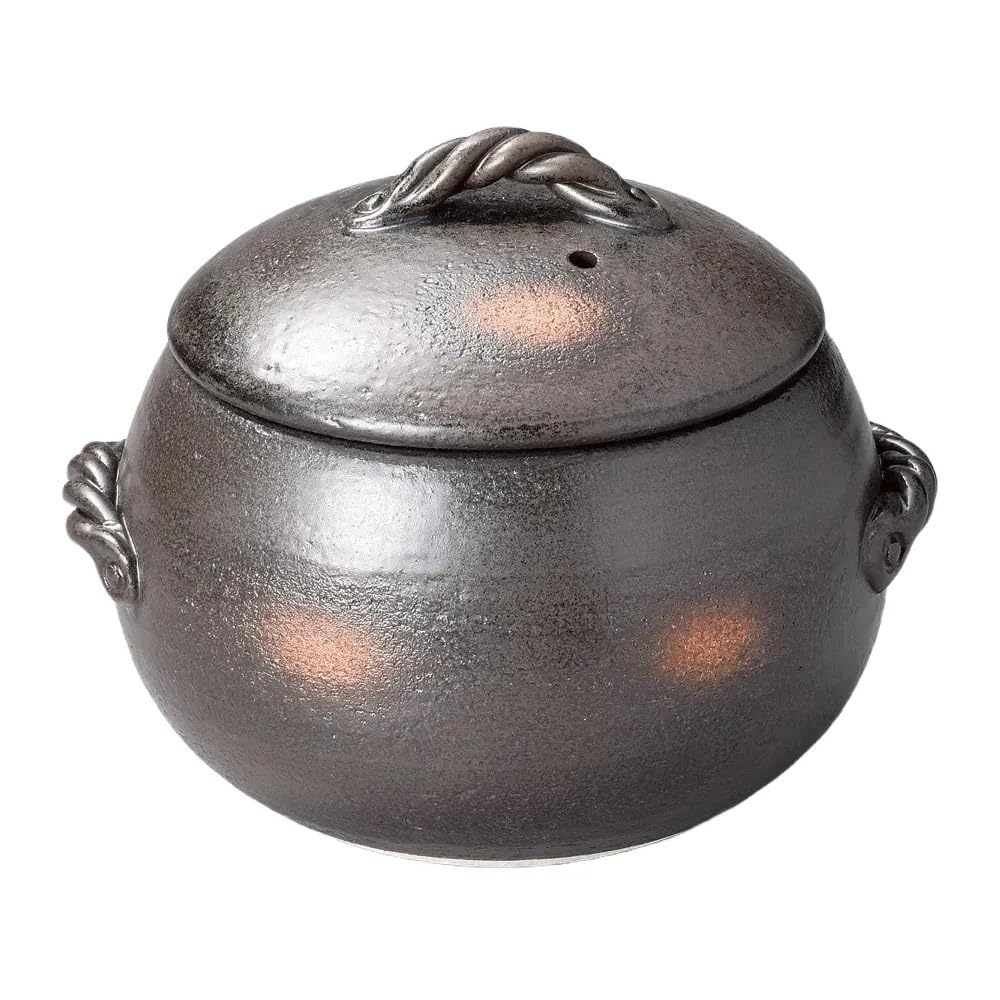 

Black Round Rice Pot capacity Rice pot x x (Small) 3-cup [21 18 16.5 cm] чёрный