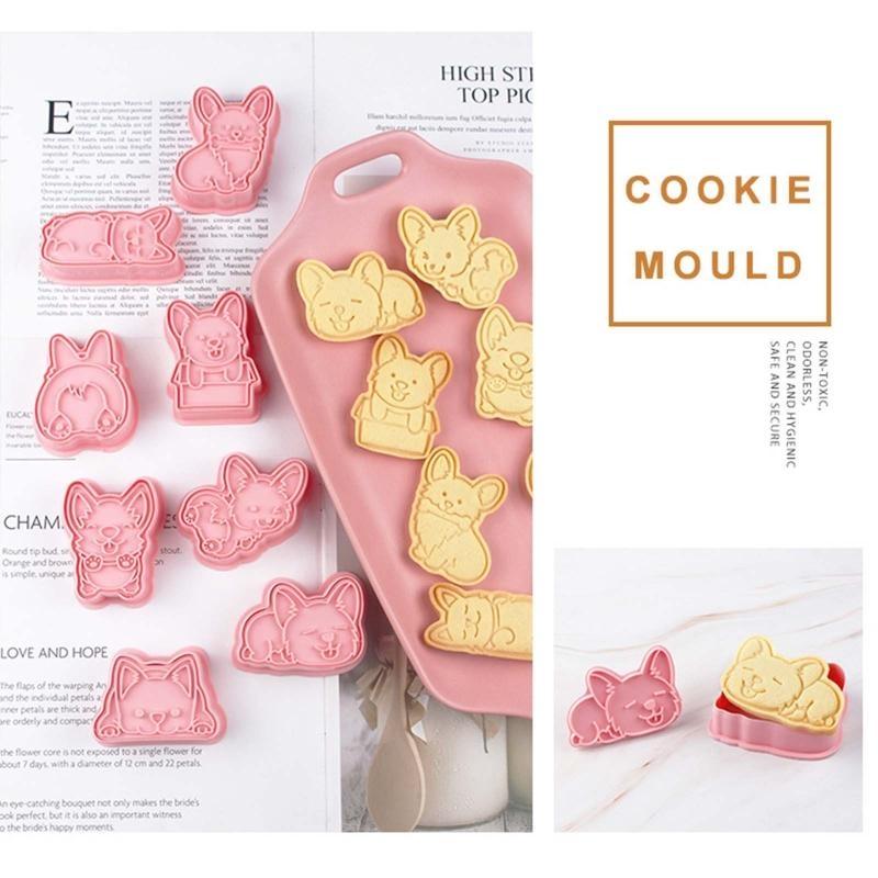 Biscuit Cutters Cookie Stampers Corgi Shapes DIY Kitchen Biscuit Fondant Gadgets top sale