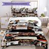 3pcs Fast & Furious Bedding Set Duvet Cover Closure Includes 1 Duvet Cover & 2 Pillowcases, Soft and Comfortable for All Seasons.