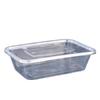 Disposable 1500ml Transparent Plastic Food Containers with Lids, 200 Sets