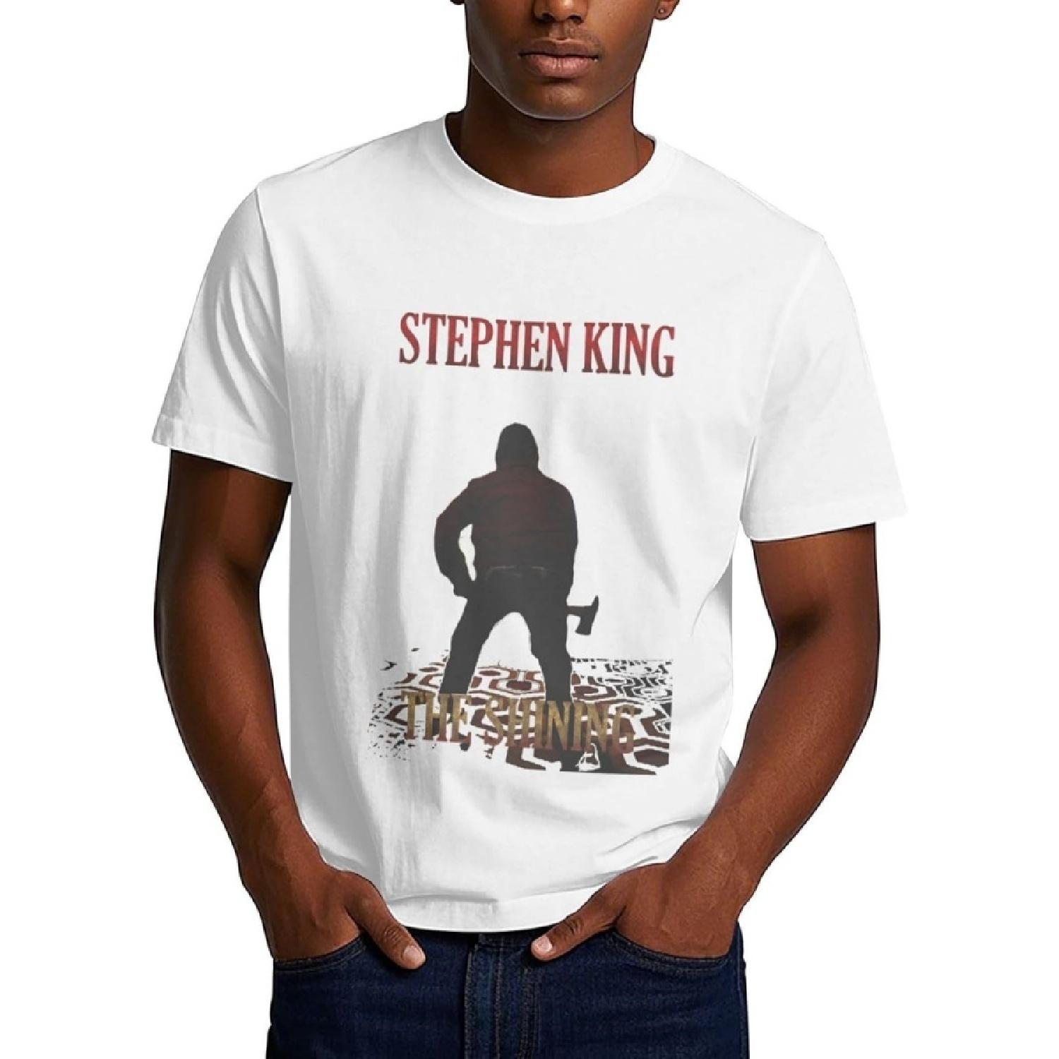 Lupraken Mens T-Shirt Jack Torrance The Shining T Shirt Summer Casual Short Crew Short Sleeve Tops Tee(30) XXXXXL белый