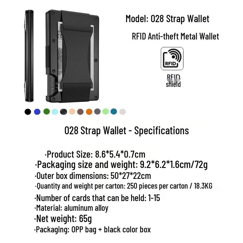 Hot Selling RFID Anti-theft Carbon Fiber Metal Card Holder Wallet with Money Clip