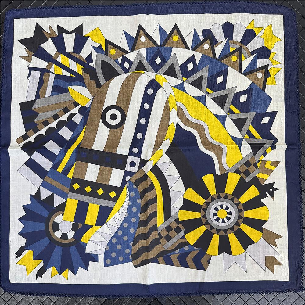 POBING Curled Cotton Silk Scarf Women Double Side Printed Square Scarves Wraps Echarpes Foulards Femme Hijabs 66CM