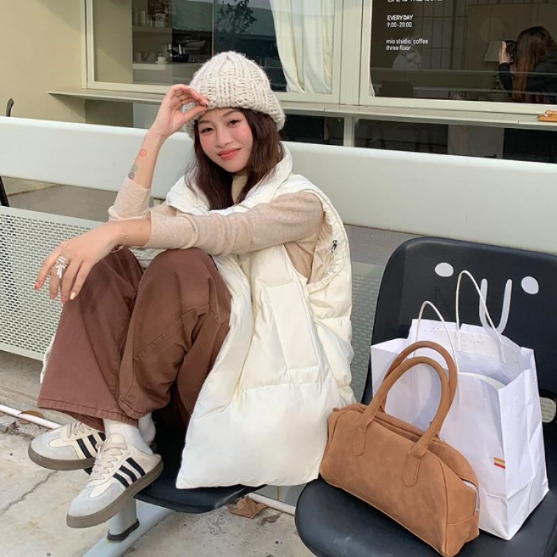 Candy Color Latest Large Size Slimming Korean Style Layered Thick Cotton Vest for Women