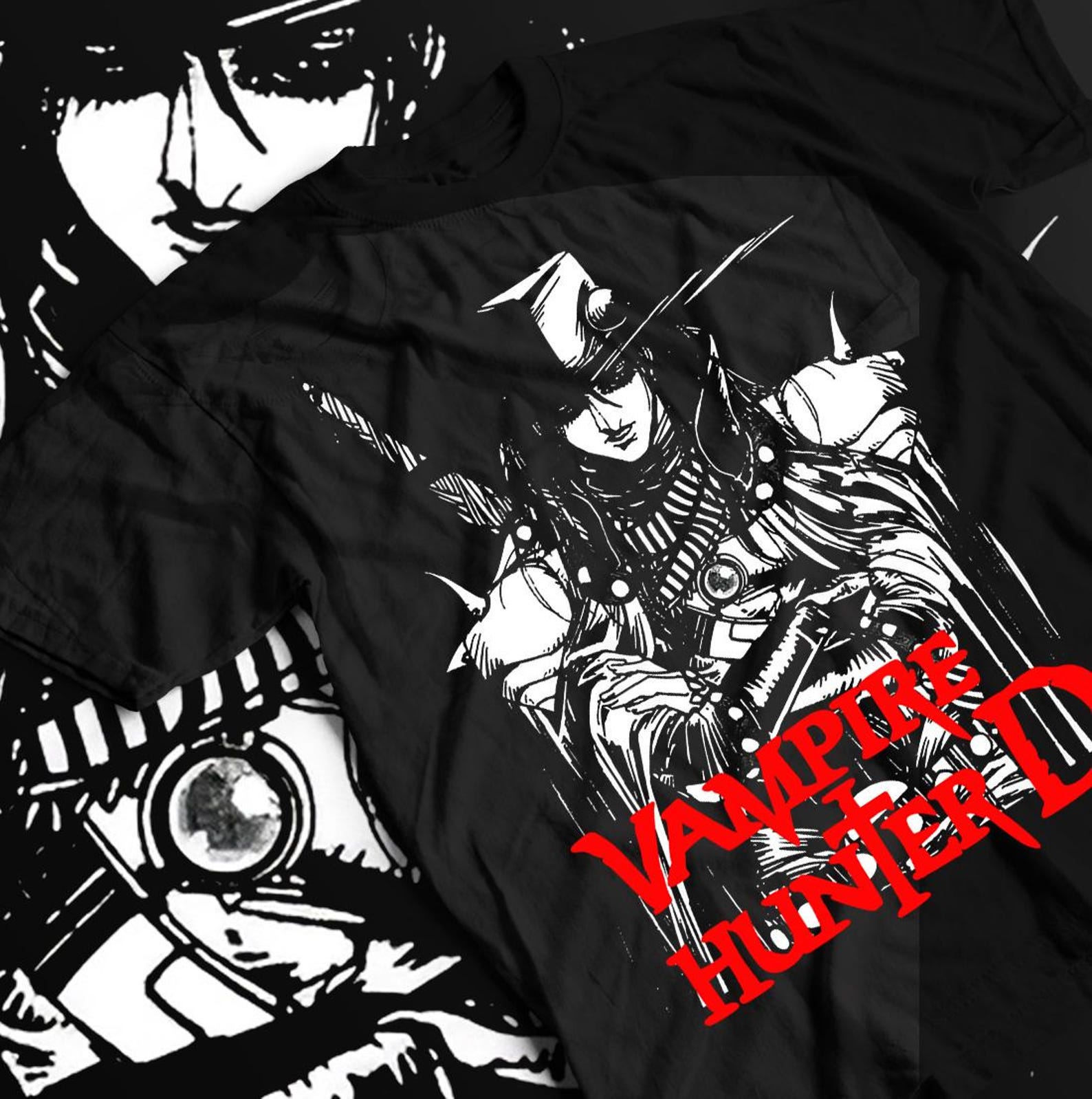 Vampire Hunter D T-shirt, Hideyuki Kikuchi, Japanese Shirt, Horror Anime Shirt, Manga Shirt, Unisex Jersey Short Sleeve Tee S