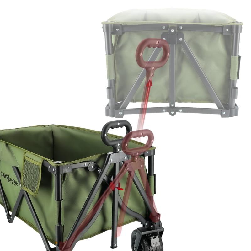 Premium Foldable Travel Camping Beach Cart, Army