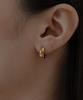 Novice Tokyo Mini Compact Oval Pierce [Stainless] / Gold
