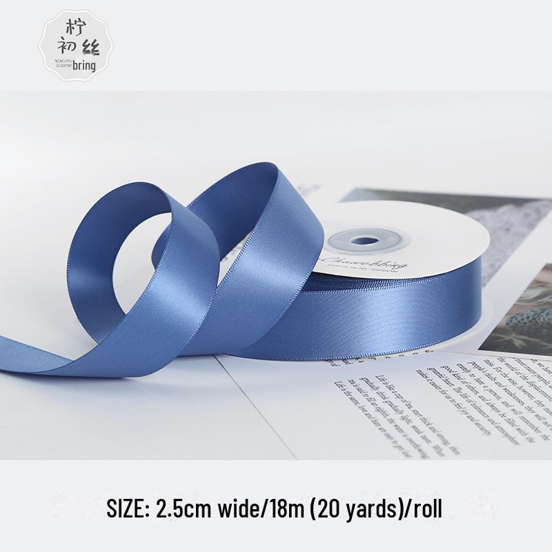 

Двостороння поліестерова стрічка з шифруванням 2,5 см для весільних бантів та упаковки подарунків високого класу