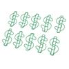 100 Pcs Dollar Shaped Dollar Shape Paper Clips Plastic-coated Metal 4.5*2cm Metal Paper Clips Green Prevent Slip