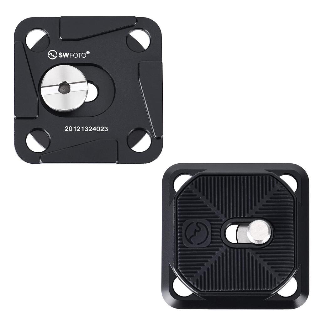 SWFOTO Camera Quick Release Camera Clip Pro Camera Plate Camera Click Compatible with RRS CP-39 Holder, 1/4" Screw, Arca-Swiss Compatible, Quick-Hook