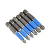 Set Screwdriver Bit 50mm Length 6Pcs/Set Alloy Steel Anti Slip PH1/PZ1/PH2/PZ2/PH3/PZ3 Wear Resistance Brand New