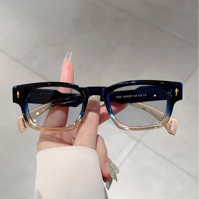 Korean Fashion Large Square Frames Reading Spectacles Female Male Luxury Designer High Quality Far Sight Sunglasses Diopter To +4.0