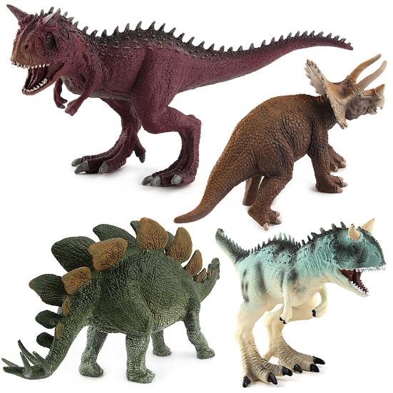Simulation Plastic Cement Stegosaurus Carnotaurus Dinosaur Model Toy Children Gift for Decoration