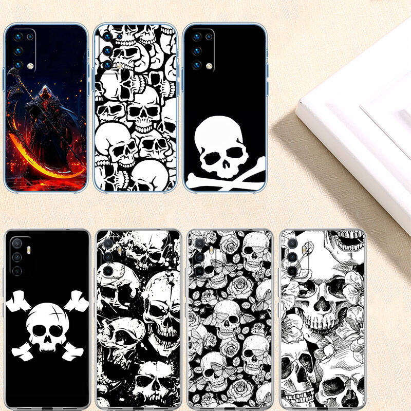 MH66 Grim Reaper Skeleton Skull Case for Motorola E7 G6 G7 G8 G9 Plus Power Play G10 G20 G04 E30 E40 E22 E20 E13 E15 G22 G23 G05 G75 G35 G55