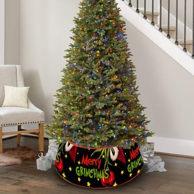 Yousheng Christmas Tree Collar 22 Inch Green Elf Xmas Tree Base Stand Cover Fabric Tree Ring for Farmhouse Holiday Party Decor