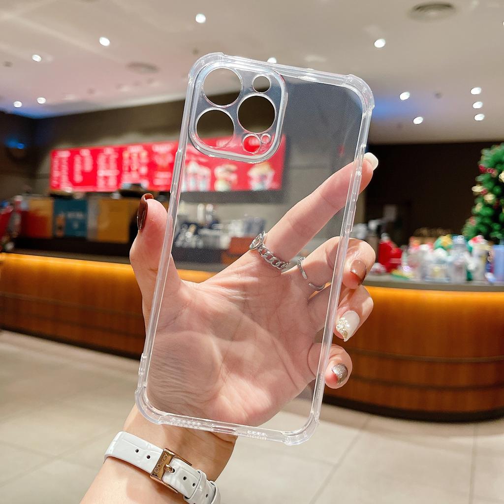 Прозрачный чехол для телефона iPhone Samsung Huawei Honor Xiaomi Redmi OPPO Realme Vivo Мягкая силиконовая задняя крышка с защитой от падения