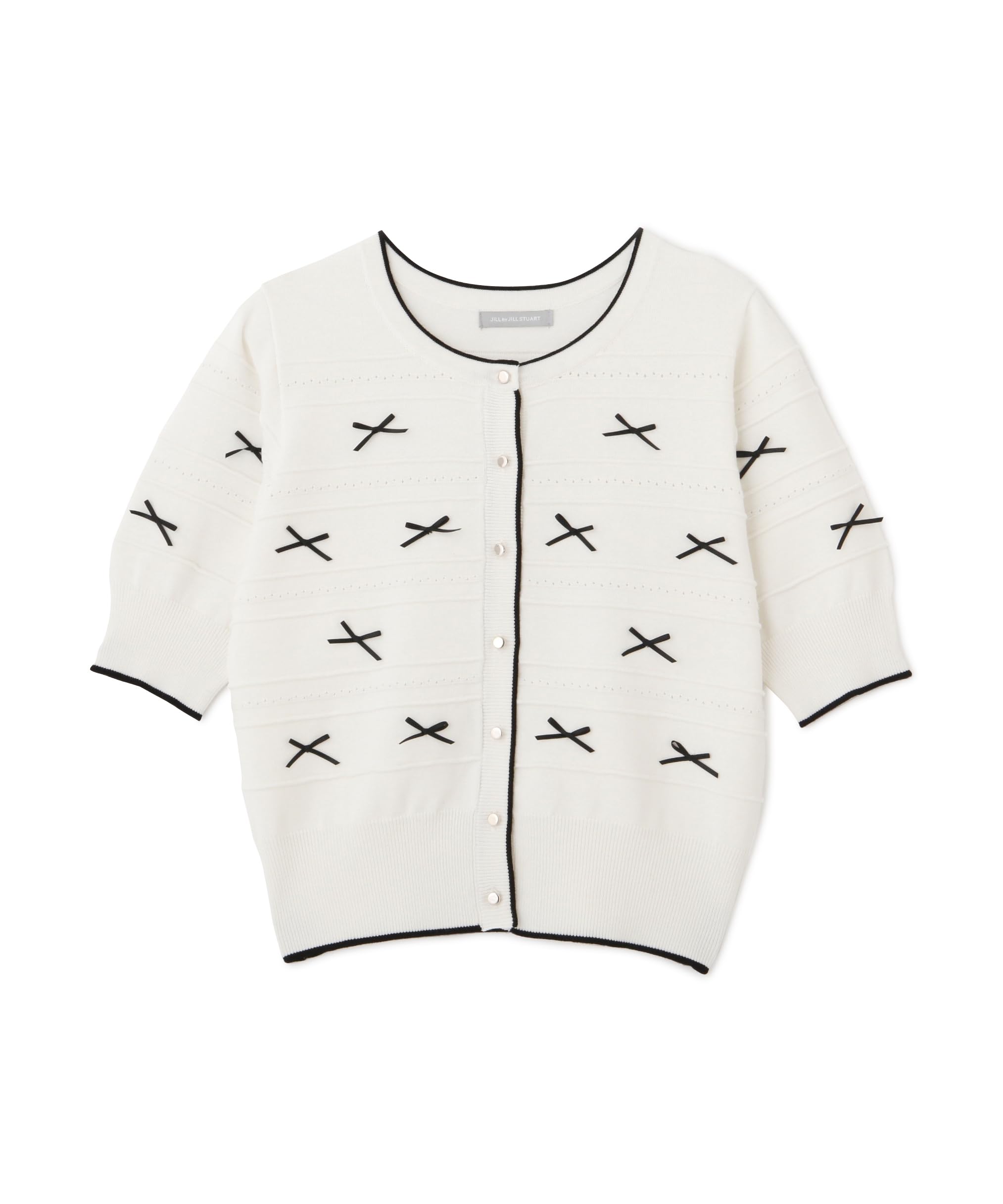 

[JILL by JILL STUART] Ribbon-topped cardigan top