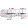 6 Piece Outdoor Sofa Set Natural Solid Acacia Wood