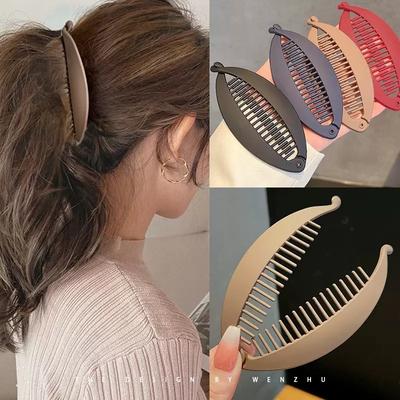 1 Stück Fischform Haarspangen Pferdeschwanzhalter Haarschmuck Bananen-Haarspangen Haarnadeln Haaraccessoires für Frauen Klemme