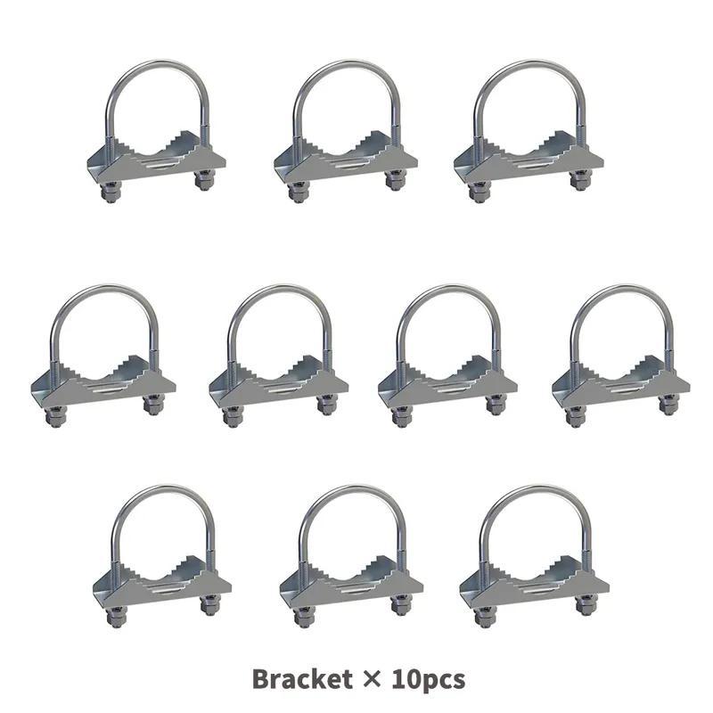 10pcs Mount Bracket Antenna Mast Clamp Stainless Steel U-Bolt Bracket for Outdoor LoRa Antenna Helium Miner Antenna