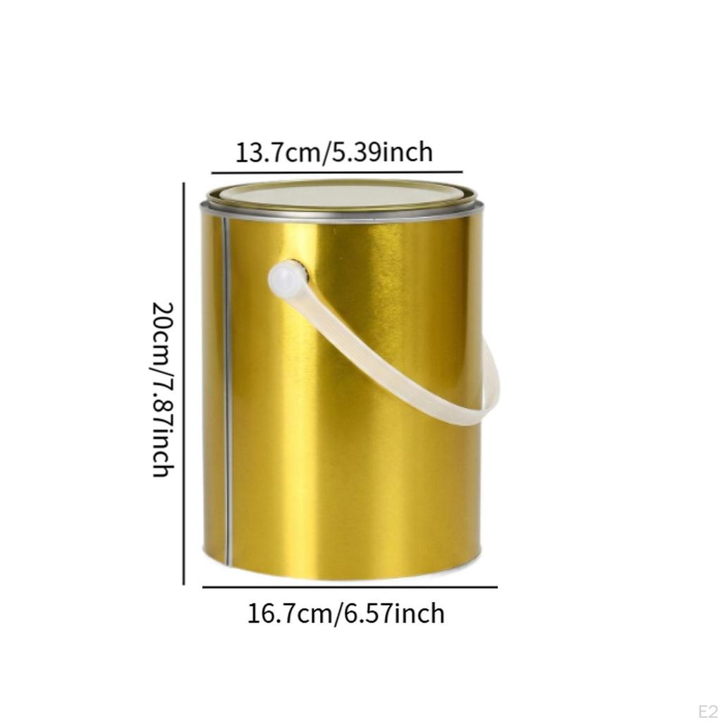 Empty Paint Can Metal Bucket Sturdy Multifunctional Rustproof Iron Paints Container with Lid