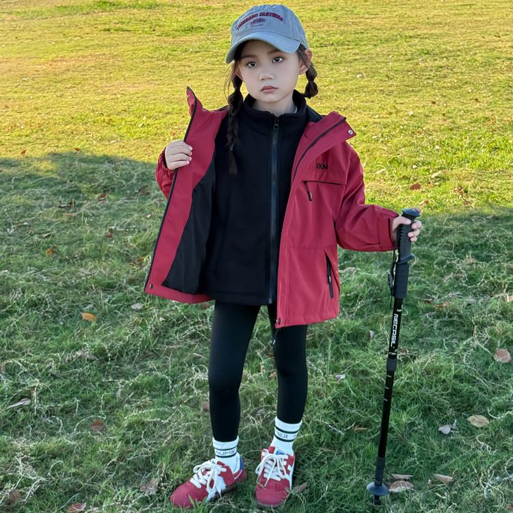 Kids' 3-in-1 Windproof & Waterproof Storm Jacket 2025: New Autumn Style for Boys & Girls - Trendy Outdoor Outerwear