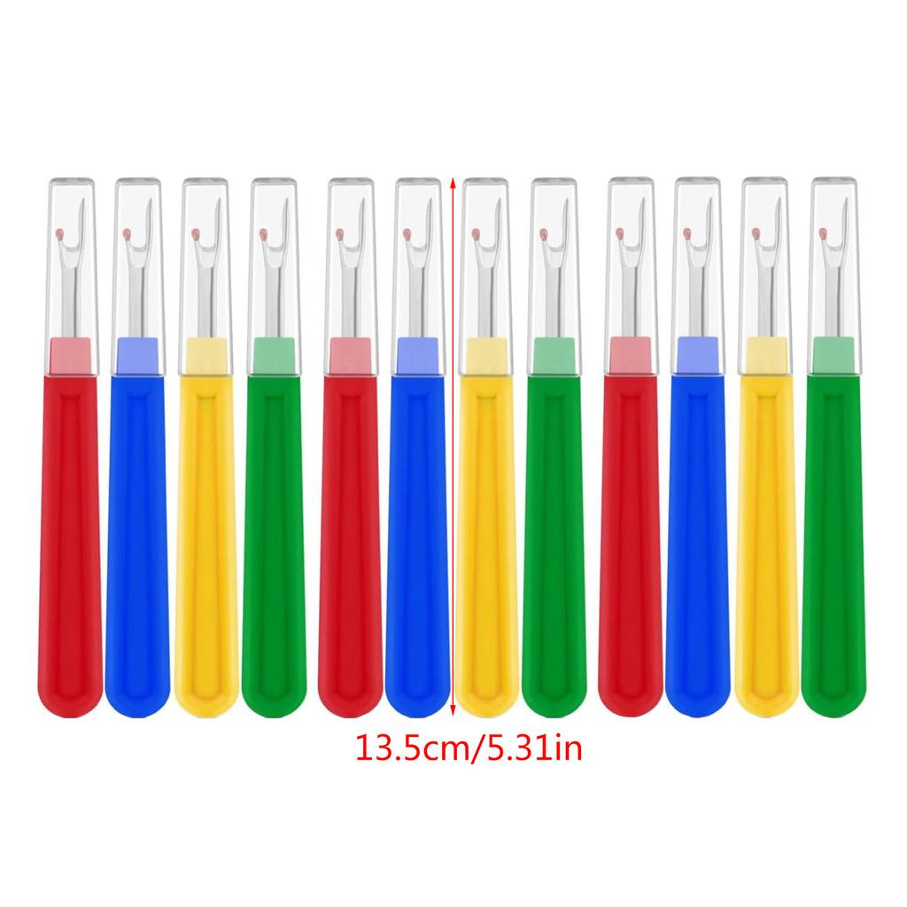 12Pcs Large Size Seam Rippers Tool Thread Remover Tool Long Handle for Sewing Crafting Removing Thread Tool
