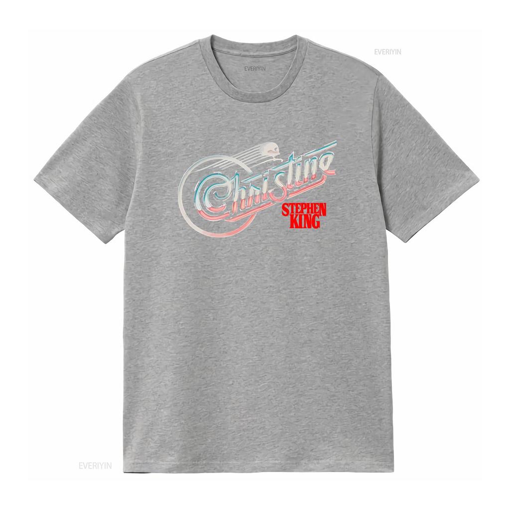 Christine Stephen King Book Fan Art T Shirt Stylish Design for Horror Lovers vintage Washed Breathable graphic Stretched