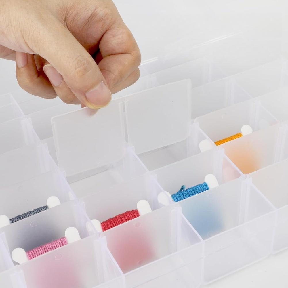 For Cross Stitch Cross Stitch Case Floss Organizer Craft Workspace Clear Embroidery Floss Organizer Box Sewing Tool