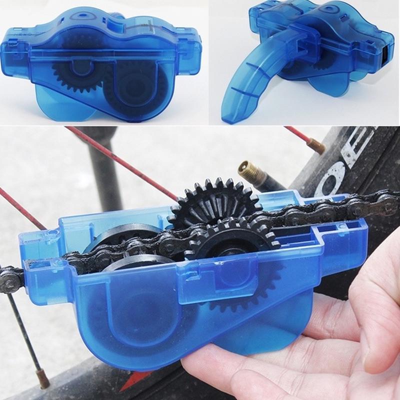Portable Bicycle Chain Cleaner Bike Brushes Scrubber Wash Tool Mountain Cycling Cleaning Kit