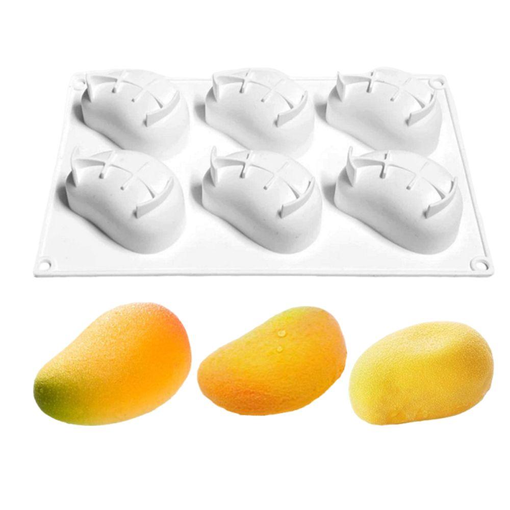 Non-stick Realistic Fruit Baking Mold 6 Cavity Silicone Cake Molds  Household