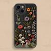 Embossed Floral Pattern Painted Phone Case for Samsung Galaxy S25 S23 S24 Ultra S22 Plus S21 S20 FE A55 A54 A35 A15 Cover