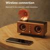 New Bluetooth Speaker Wireless Dual Speakers Subwoofer Portable Radio Small Speaker Subwoofer Portable Indoor Wooden Audio