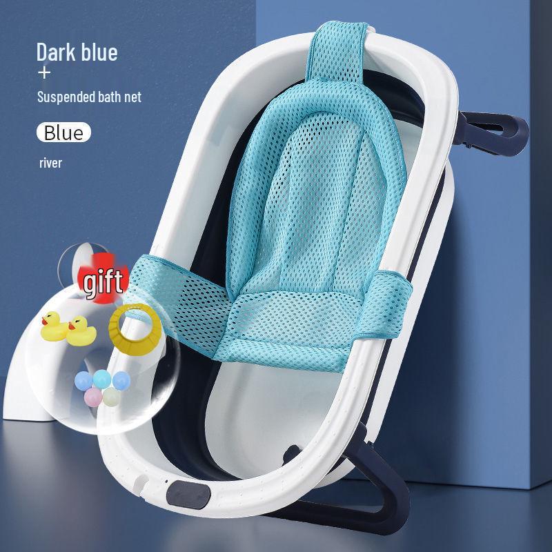Foldable Baby Reclining Bath Tub, Large Infant Bathtub for Home Use
