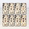 Trendy Leopard Print Star Pattern   Phone Case Black Silicone Soft For Samsung S25,S24,S21,S22,S23,S30,Ultra,S20,Plus,Fe,Lite