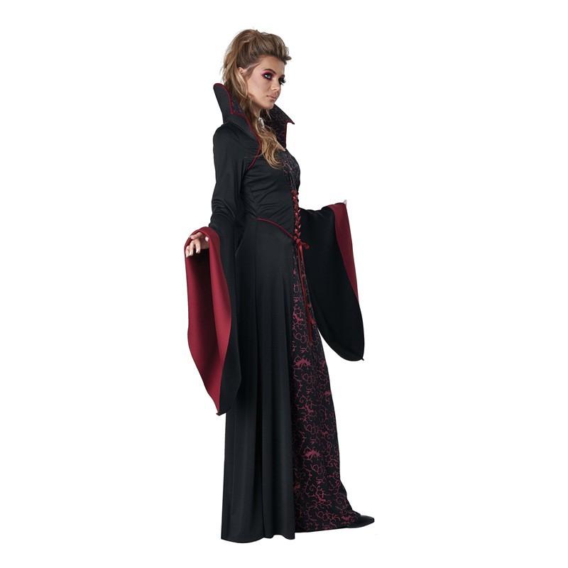 Halloween Vampire Queen Costume Witch Dress Set Women Role Play Party Cosplay