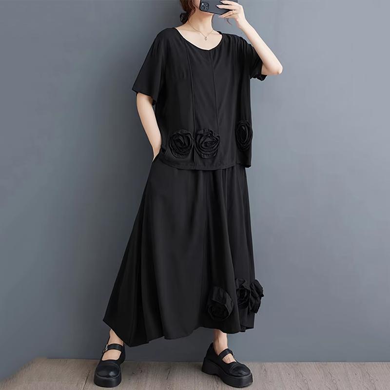 Xitao Set asortat asimetric cu gât rotund floral GYX1573