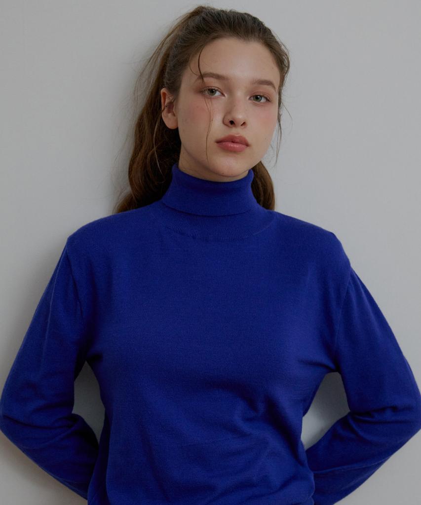 ODER Viscose Turtle Pullover-Blue