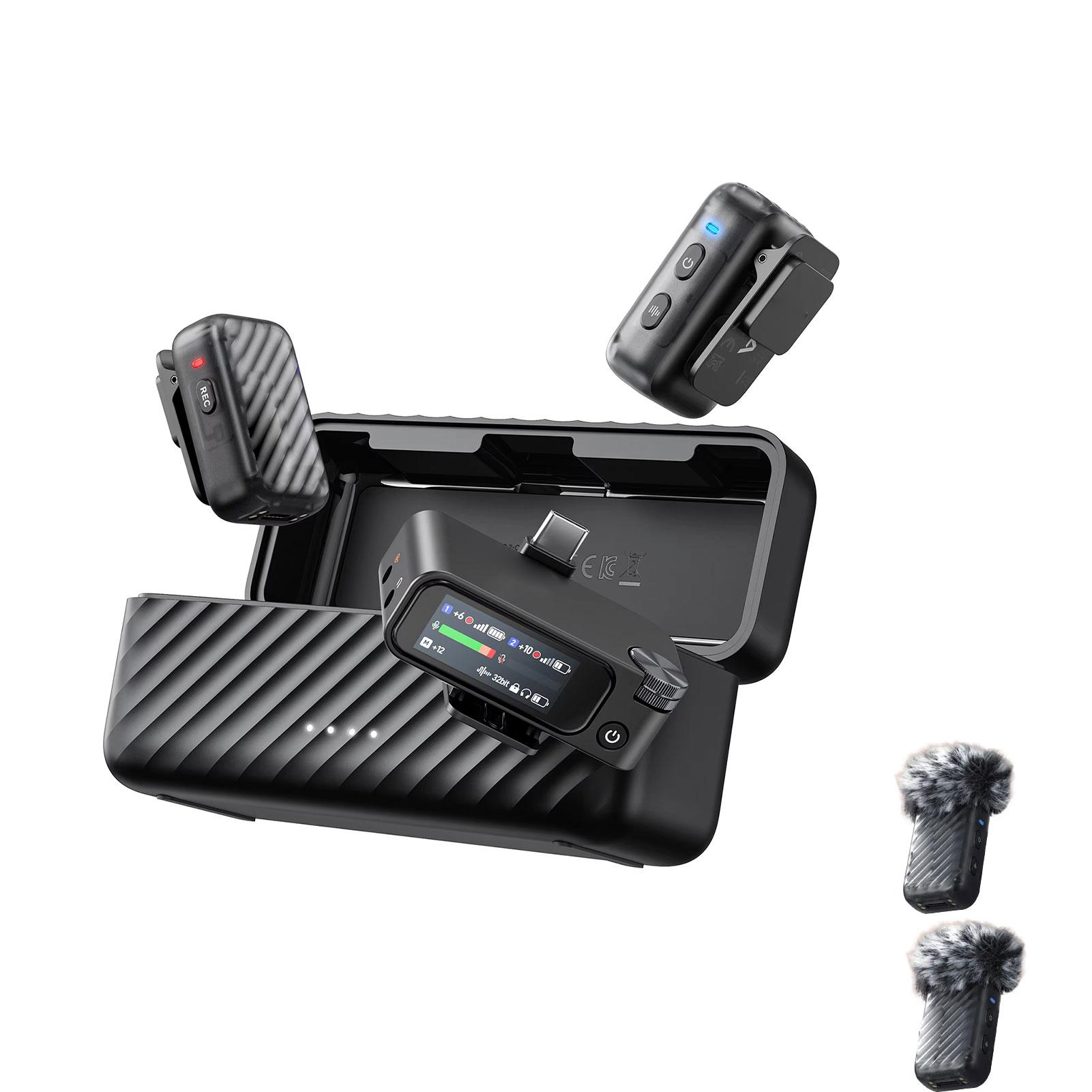 

Wireless Lavalier Microphone AI Noise Reduction 32 Bit Float Internal Recording for Interview Streaming Lecture BOYAMIC 2-02