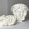 DIY Half Body Skull Head Queen Candle Silicone Mold Curly Hair Goddess Woman Resin Silicone Mold European Goddess Gypsum Mold