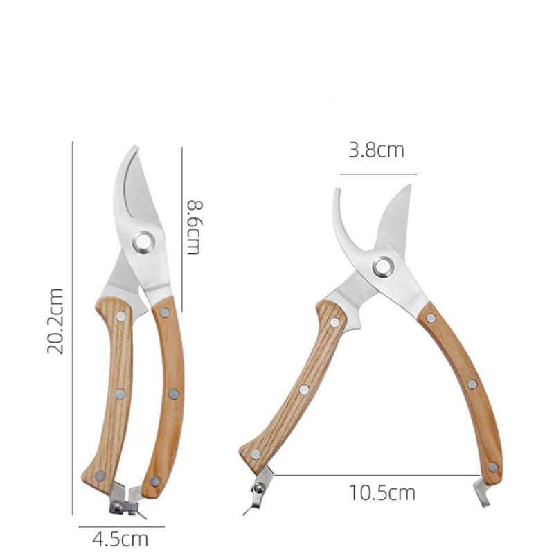 Holzmaserung Griff Gartenschere Blumenschere Zweigschere Obstschere Multifunktionale Ellbogenschere Gartenwerkzeuge
