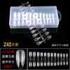 Oval Half Matte Transparent Nail Tips 240pcs with High Gloss Finish for Nail Art Practice and Extensions Durable Plastic Material
