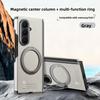 360 Rotating Magnetic Phone Case for Samsung Galaxy Z Fold 7 6 5 4 for Magsafe Wireless Charging Leather Hinge Protection Cover