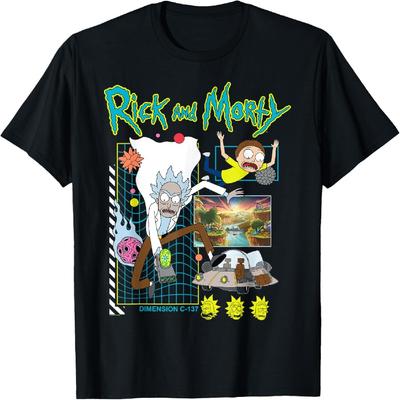 Rick a Morty Scéna Pánské Kreslené Módní Tričko