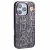 KIGC For iPhone 16 Pro Case Compatible with MagSafe Snake Texture Leather+PC+TPU Back Cover