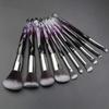 10pcs/Set Makeup Brushes Crystal Handle Set Crystal Transparent Handle Kabuki Powder Foundation Brush Concealer Eye Shadow Eyeliner Eyebrow Brush