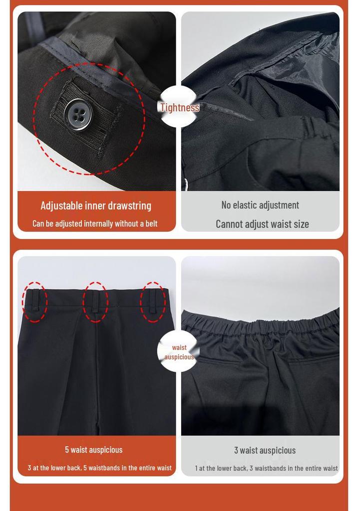 Boys' Summer Formal Suit: Black Trousers & Navy Blue Capris - British Style for Older Children
