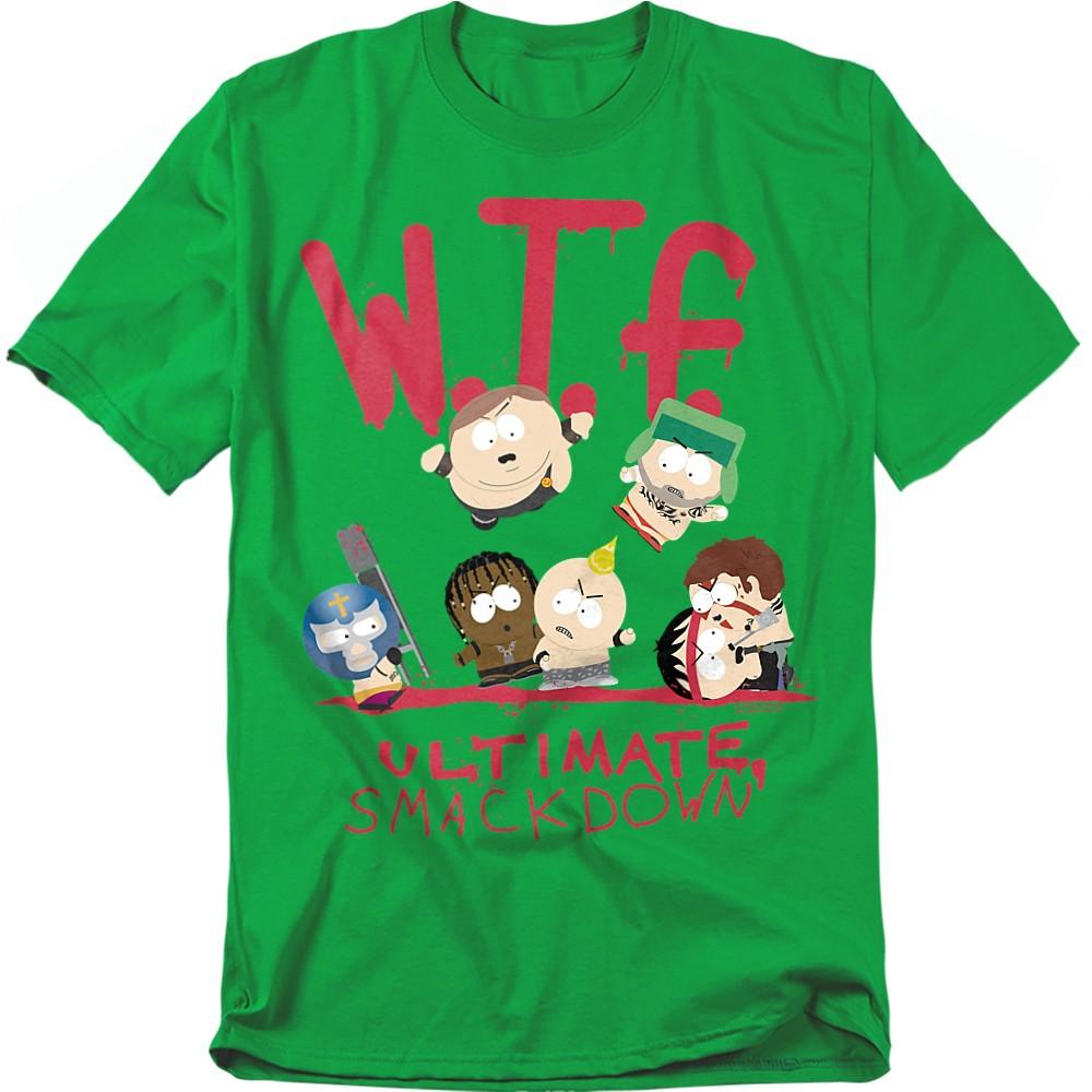 South Park Wtf Ultimate Smackdown T-Shirt S-4XL Kelly Green M