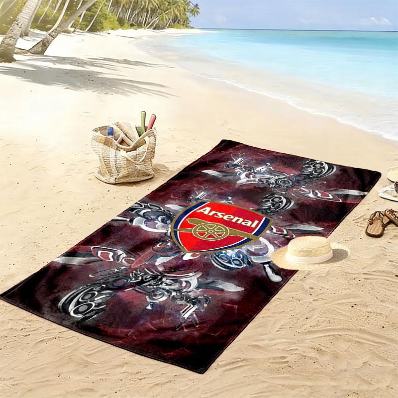 Arsenal F Print Beach Towel, Large Soft Quick Dry Towel for Beach Camping Swimming